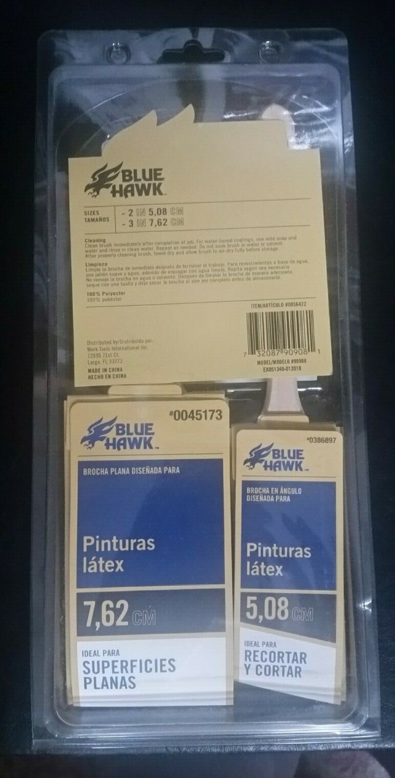 Blue Hawk 2-Pack Polyester Angle Sash Paint Brushes 2 inch and 3 inch #0056422 gallery