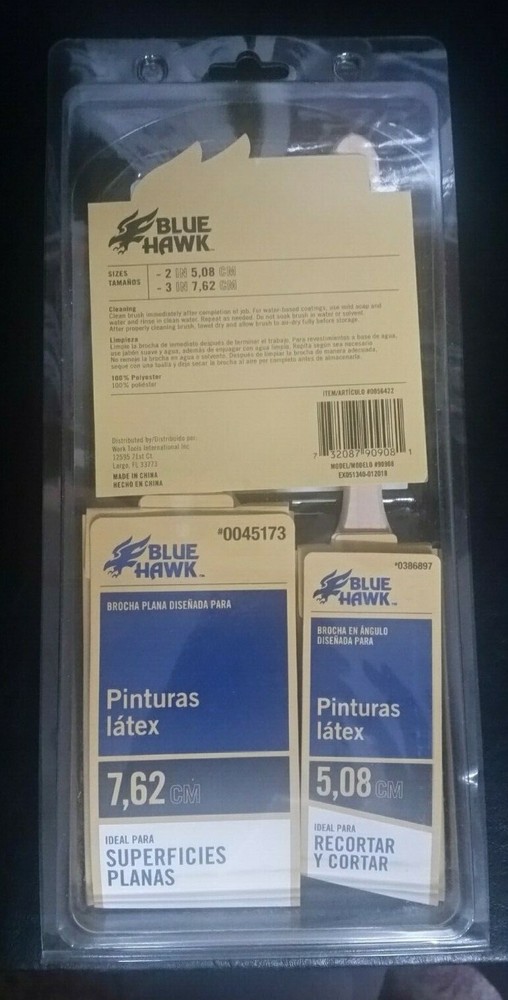Blue Hawk 2-Pack Polyester Angle Sash Paint Brushes 2 inch and 3 inch #0056422