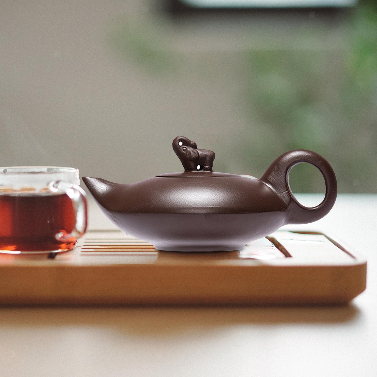 Clay Teapot Handmade Portable Elephant Shaped for Tea Room gallery