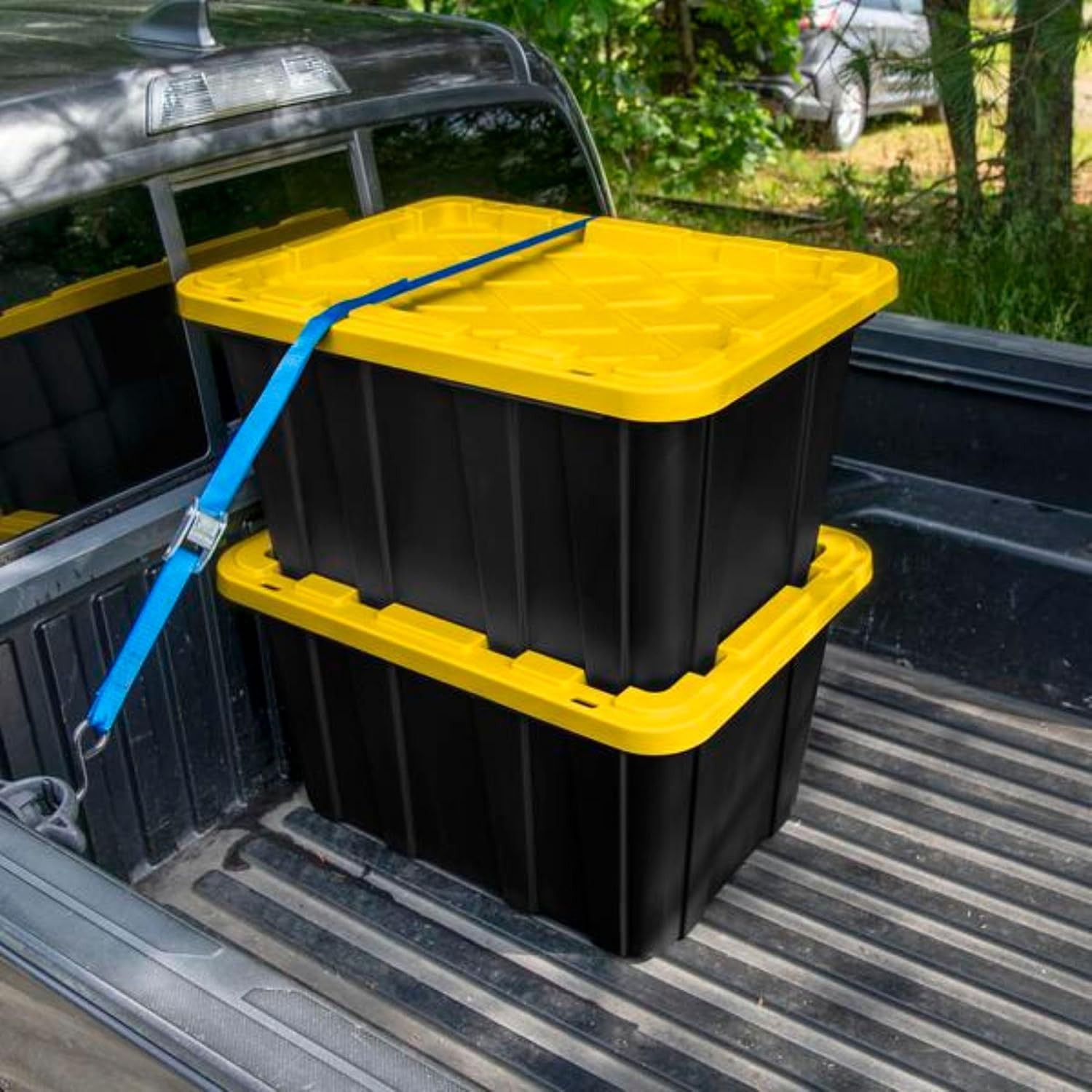 Heavy Duty Industrial Storage Tote Stackable Plastic Bins Utility Organizers gallery