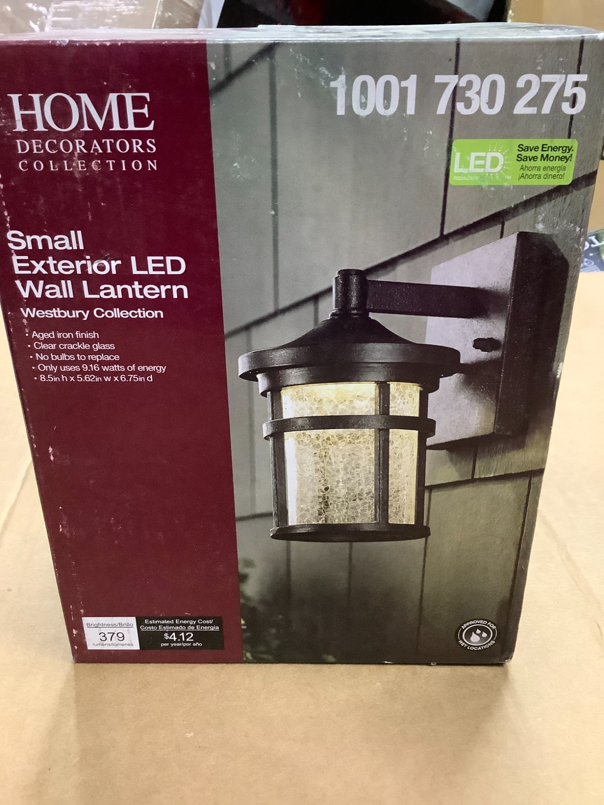 NEW Home Decorators Small Exterior LED Wall Lantern Westbury Collection gallery