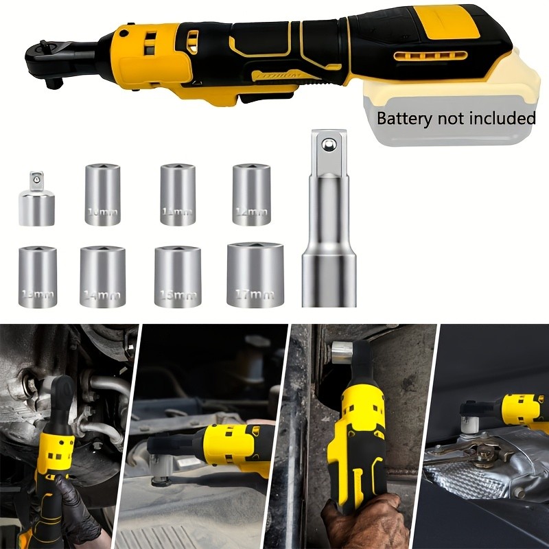 20V Cordless Ratchet Wrench 3/8" Set(NOT Included Battery), 45 Ft-lbs 400 RPM gallery