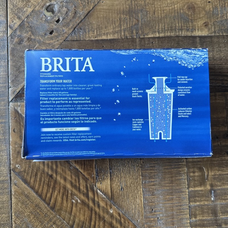 Brita Water Filter Replacement for Pitchers – 4 Count Pack Model 0B03 | New gallery
