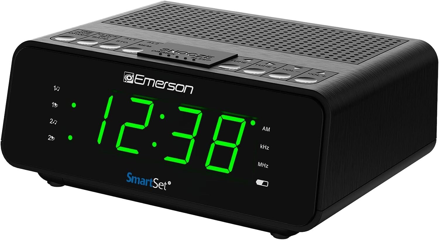 Emerson SmartSet Alarm Clock with AM/FM Radio Dimmer Sleep Timer LED Display gallery