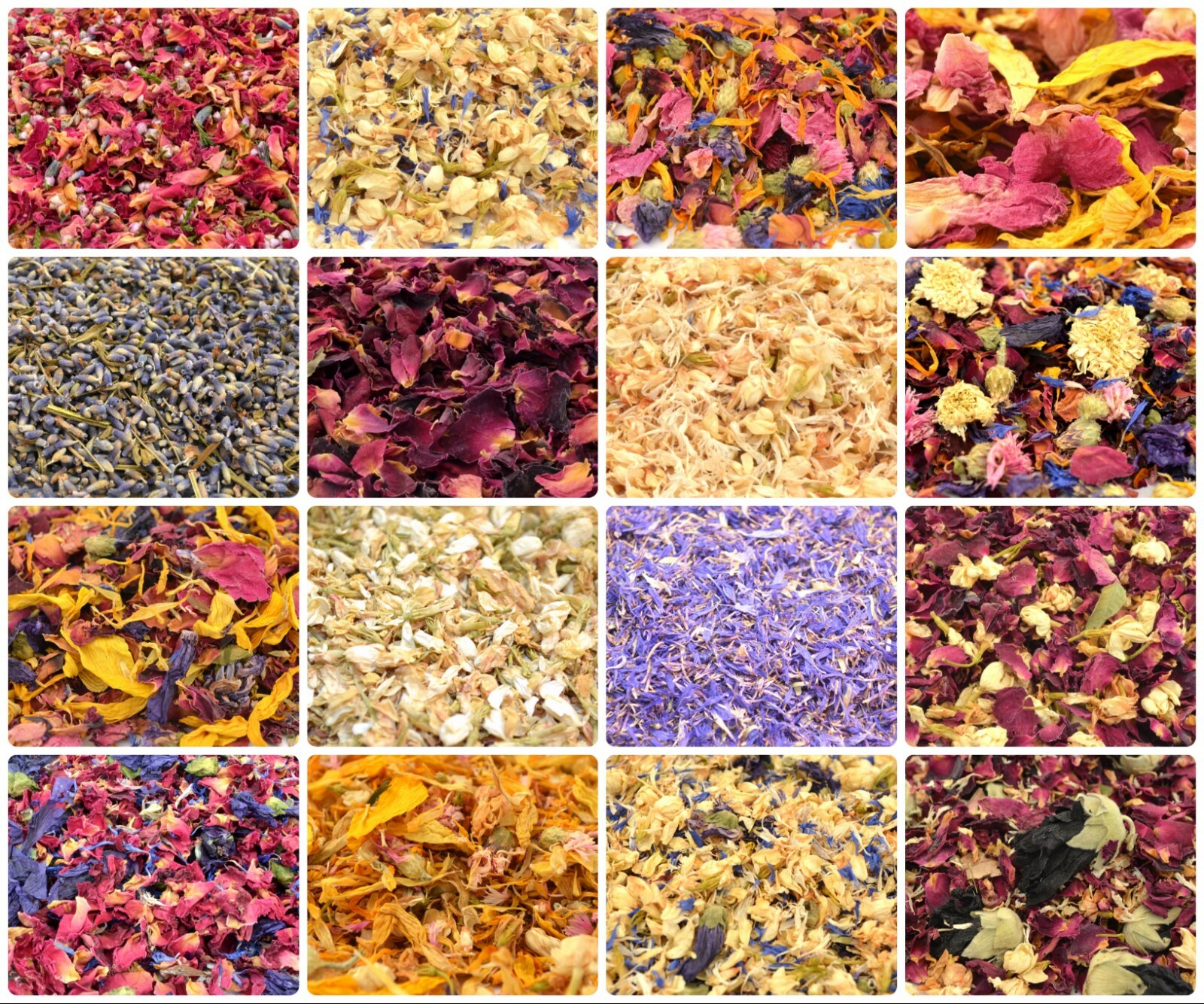 Edible Dried Flowers & Petals 62+ Types! Tea Cooking Gin Tonic Coctail Garnishes gallery