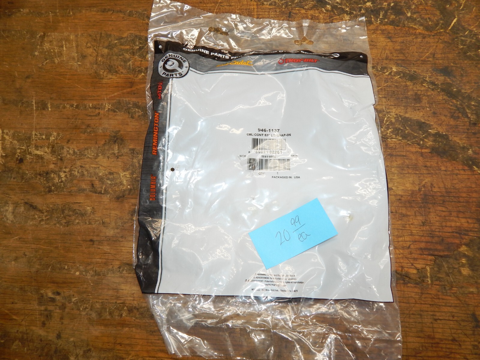 OEM MTD Snap On 53 inches long Control Cable 946-1137 gallery