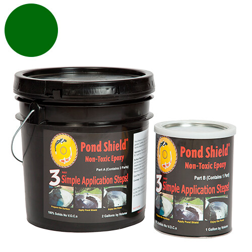 Pond Armor Pond Shield Non-Toxic Epoxy Paint - 3 Gallon FOREST GREEN gallery