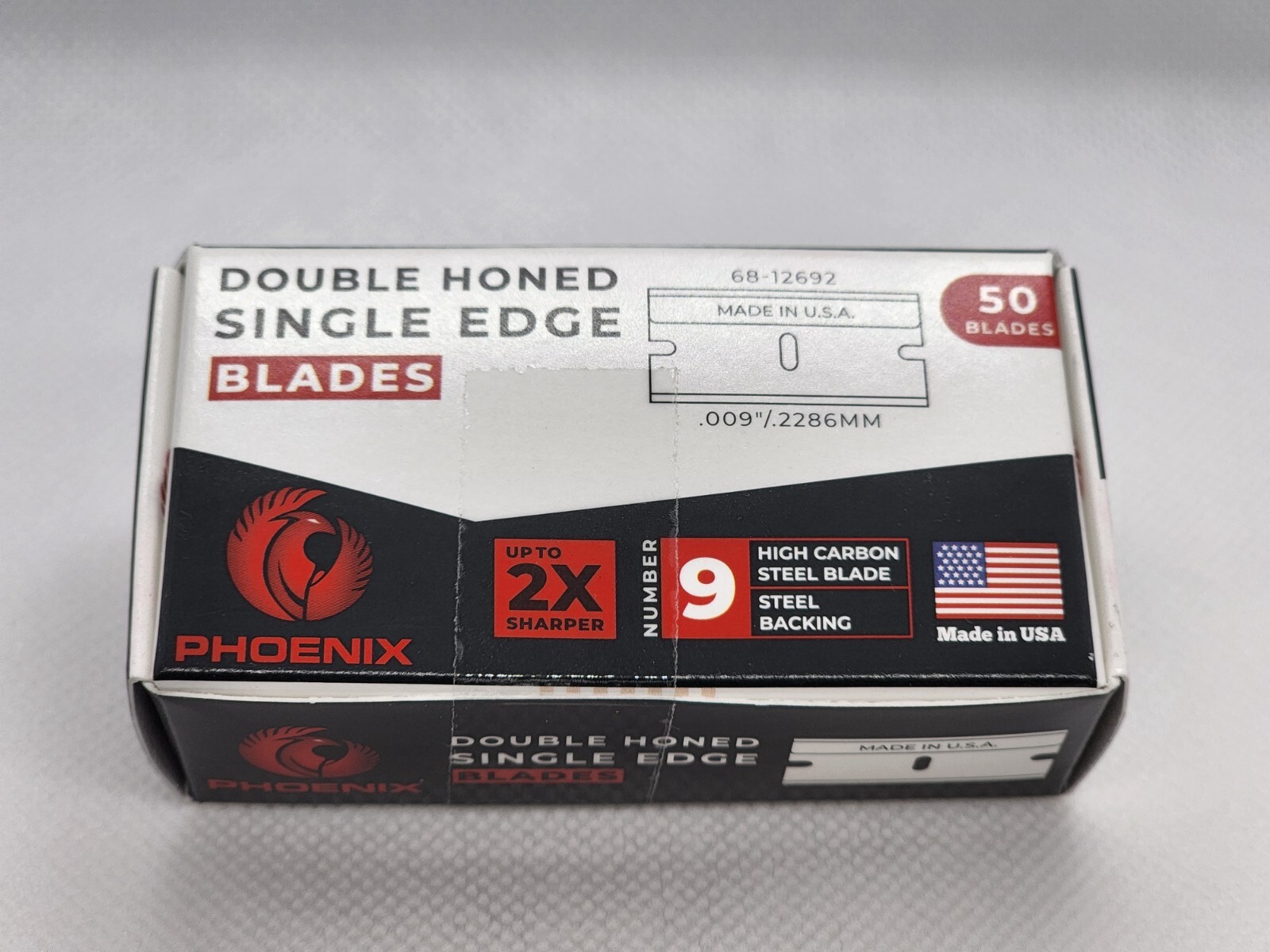 1000 .009 Single Edge Razor Blades - Box Cutter Scraper Sharp #9 Made In USA gallery