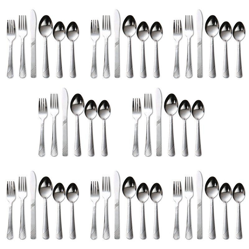48Pcs Silverware Set for 8 Stainless Steel Flatware set Cutlery Utensil Kitchen gallery