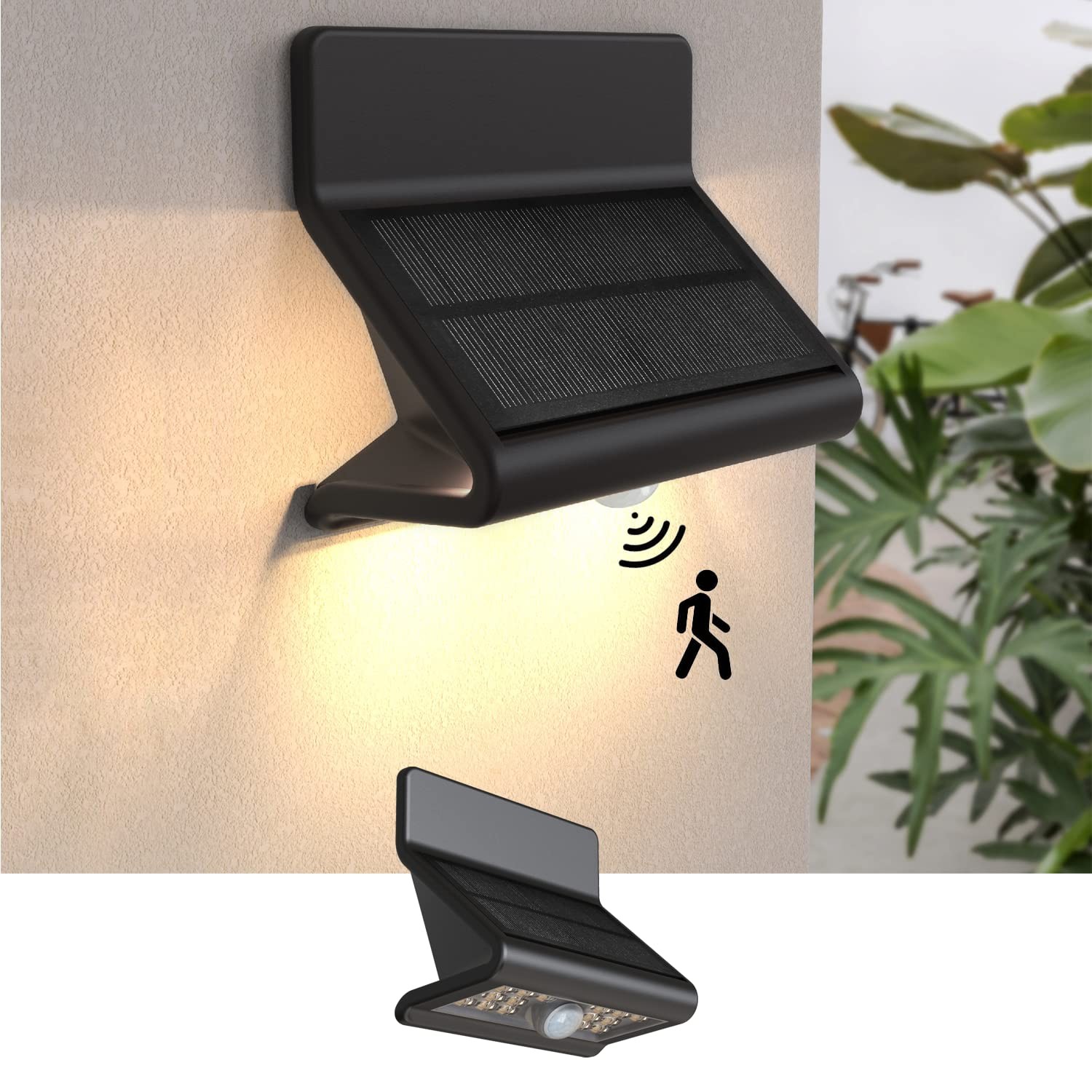 Motion Sensor Outdoor Lights With Optical Lens 3 Modes Ip44 Waterproof Solar Wal gallery