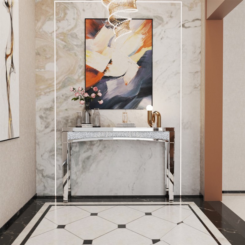 Console Table Dressing Makeup for Bedroom Entryway Chic Sofa Side Accent Table gallery