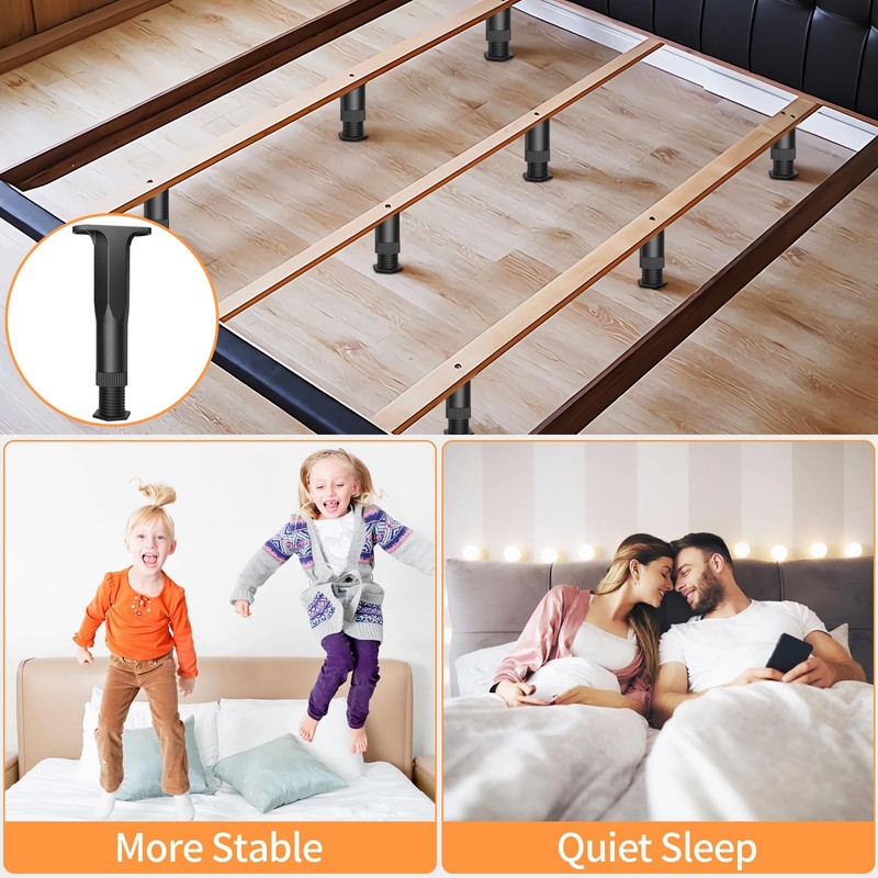 8PCS Adjustable Bed Support Legs Frame Support Legs for King Queen Bed Slats He gallery