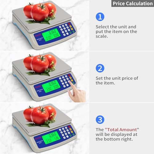 Large Digital Kitchen Scale 30KG Commercial Food Scale 66LB for GREY 30KG gallery