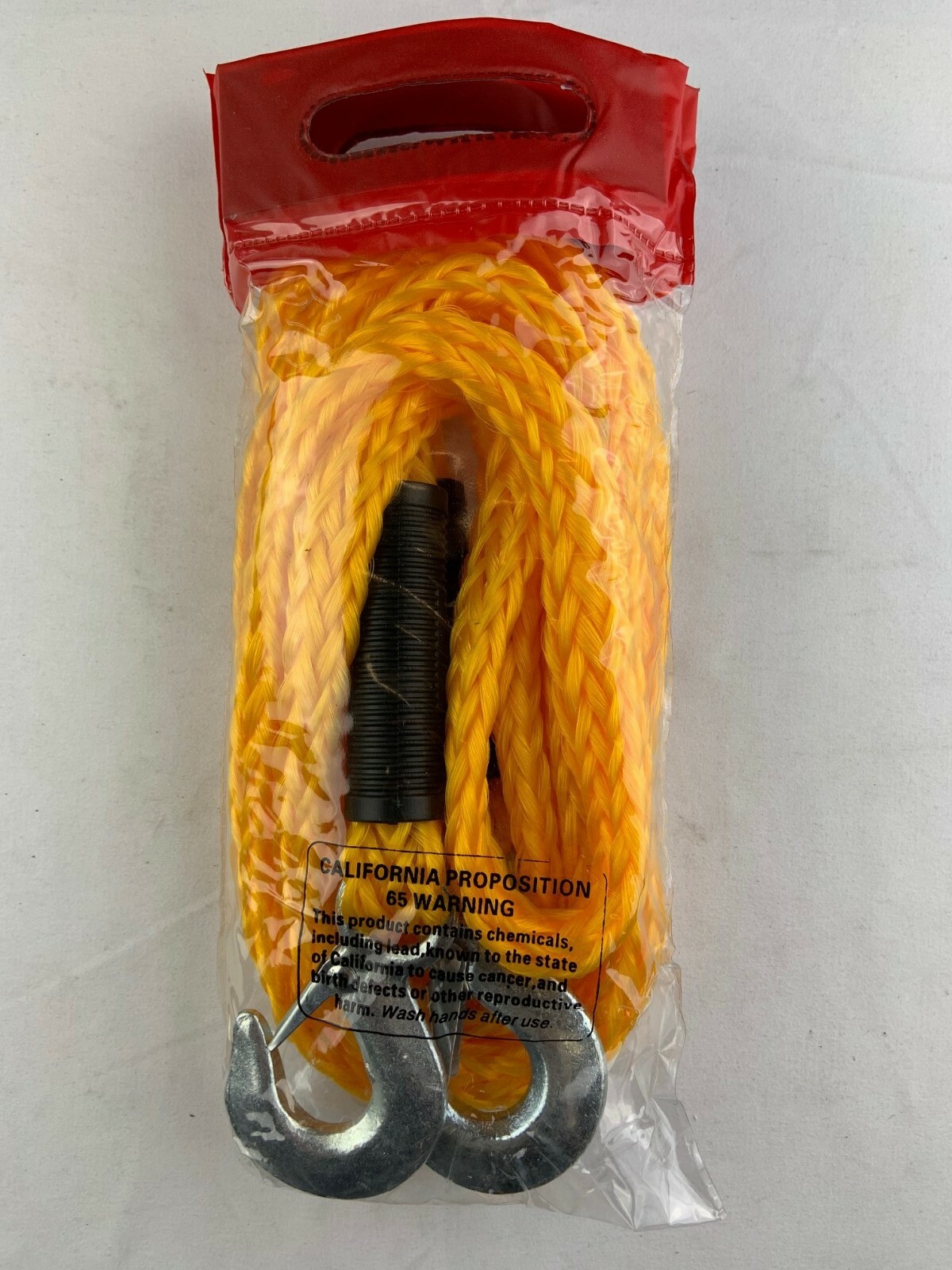 14' x 5/8" 6000 lbs Orange Poly Tow Rope Strap W/ Steeld Forged Hooks Progrip gallery