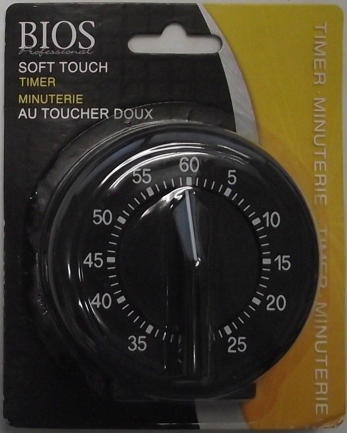 Bios DT125 60min Kitchen Cooking Timer Mechanical Rubberized Soft To Touch Black gallery