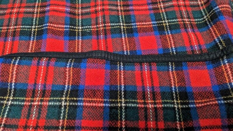 Pendleton Queen Size Wool Blanket In Traditional Red And Blue Plaid. (96”x89”). gallery