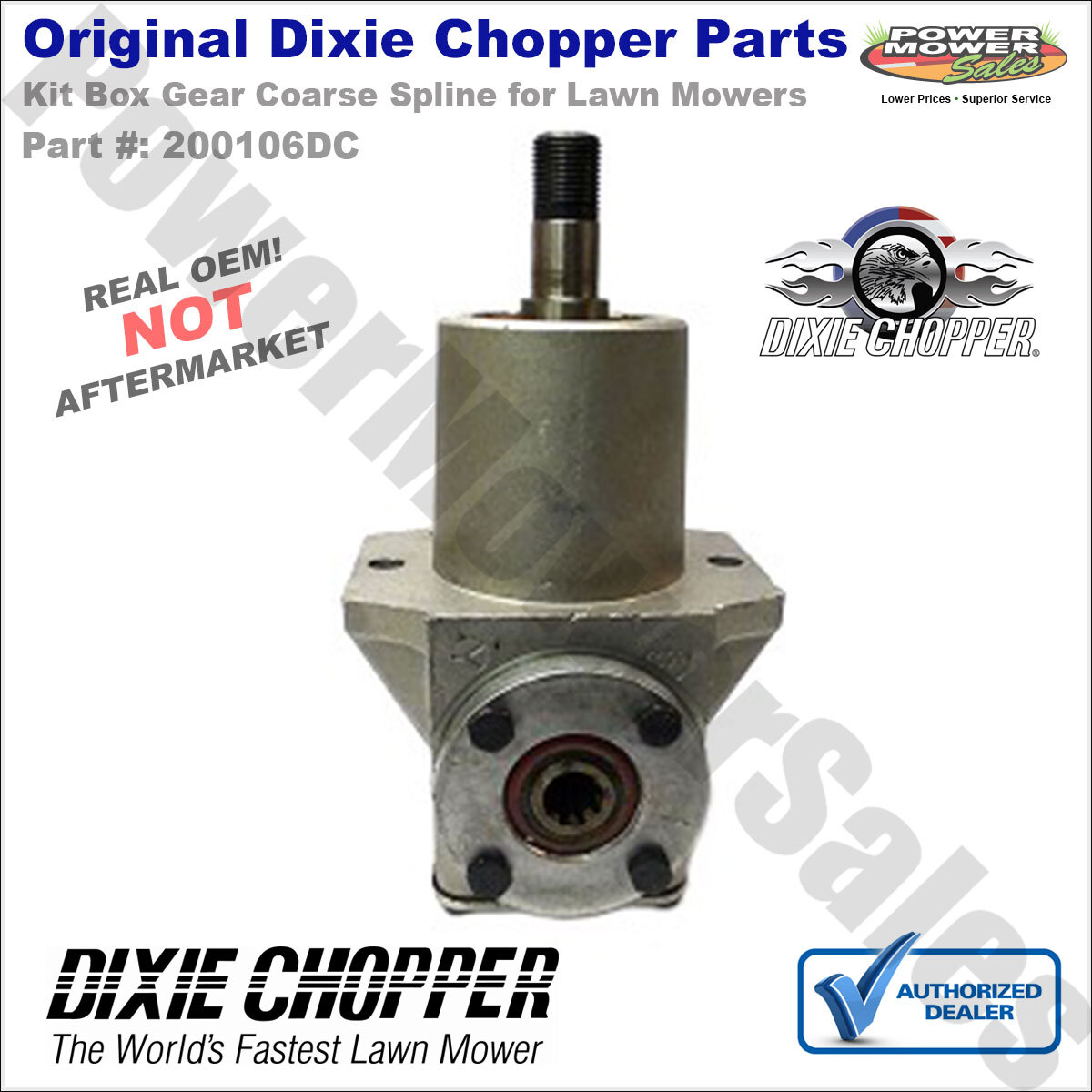Dixie Chopper Gear Coarse Spline w/ Washer Kit Mower / 000365201, 200106, 365201 gallery