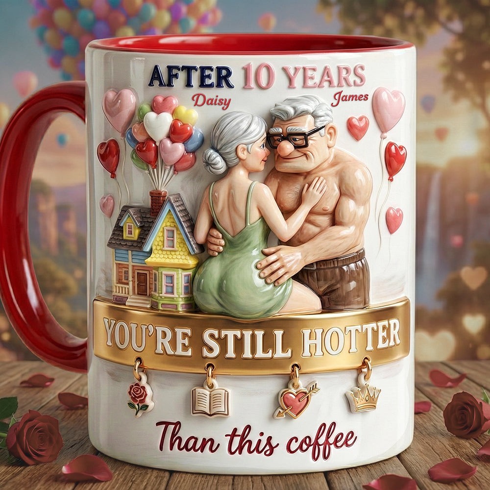 Personalized Funny Old Couple Coffee Accent Mug - Gifts For Couple, Anniversary gallery
