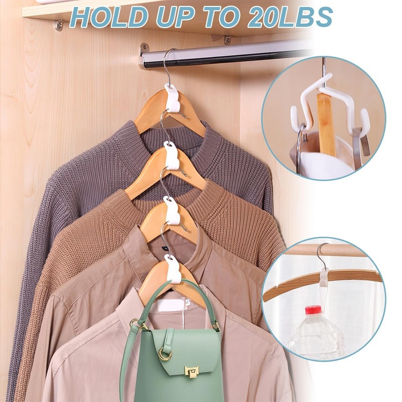 40-Pack Hanger Connector Hooks – Space-Saving Garment Organizer (Random Colors) gallery