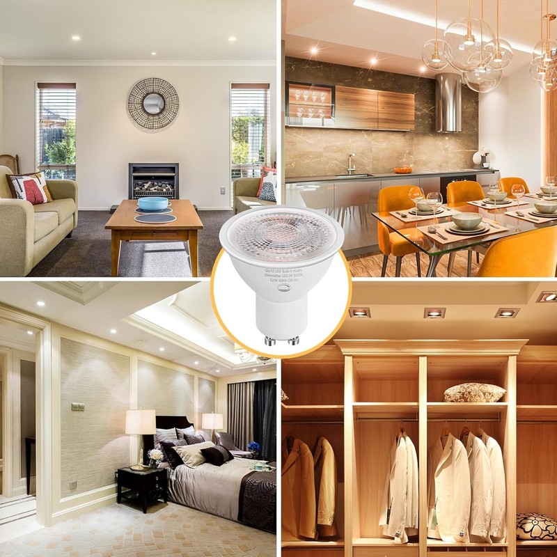 6-Pack GU10 LED Bulbs Dimmable,6W 50W Equivalent, 3000K Soft White 582 Lumens... gallery