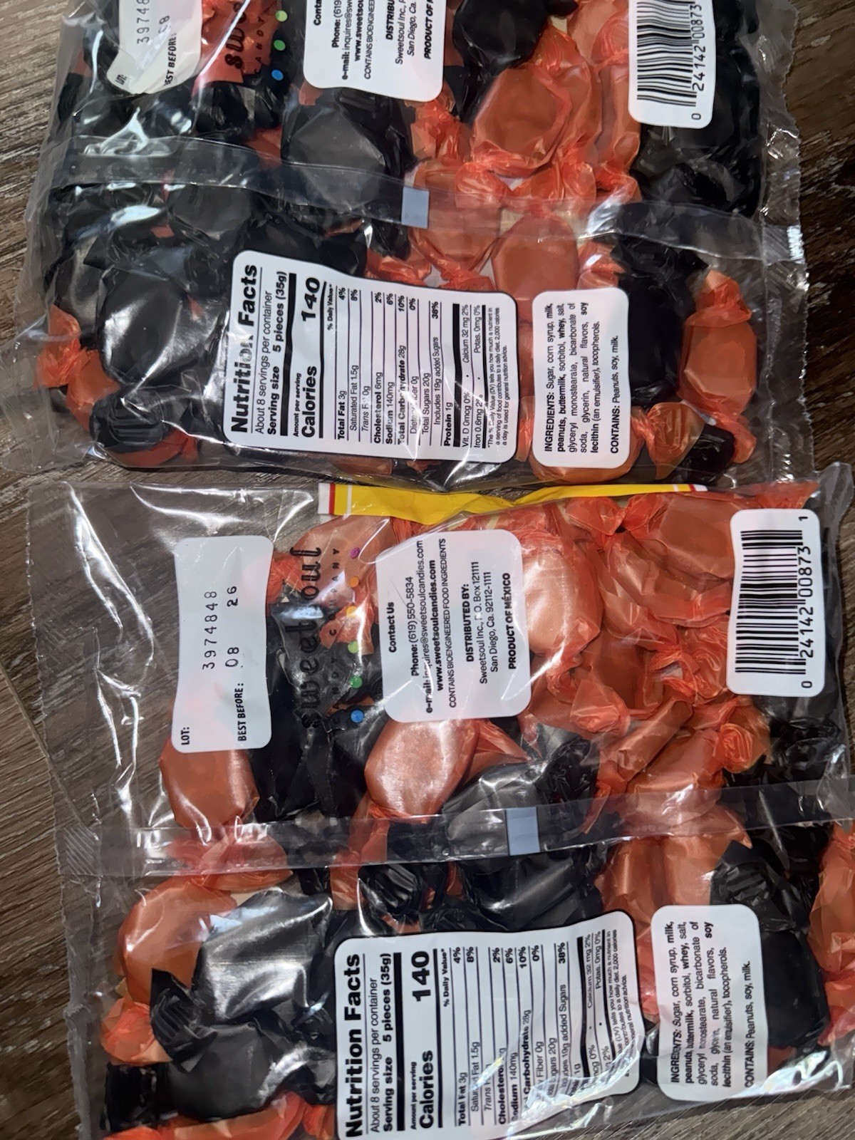 Peanut Butter Kisses ~ Sweetsoul Halloween Candy 2-Bags 9.5 oz Each ~ 08/2026 gallery