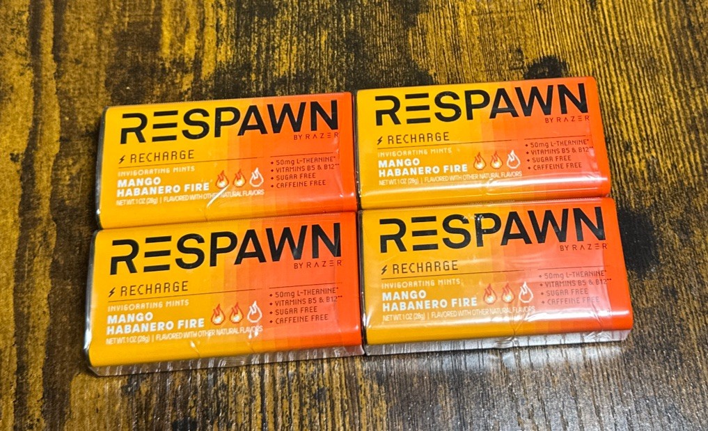 4 PACK Respawn Recharge Invigorating Mints Mango Habanero NEW Best By 7/28/2026 gallery