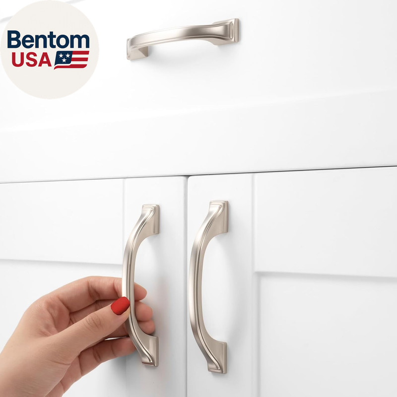10 Pack Brushed Nickel Cabinet Pulls 3 Inch Satin Nickel Cabinet Handles Nickel gallery