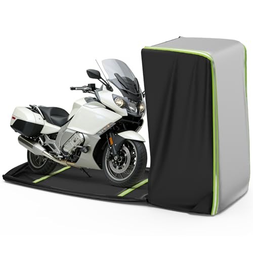 Full Enclosed Motorcycle Cover for Outdoor & Indoor XL-86.5”L x 45”W x 53”H gallery