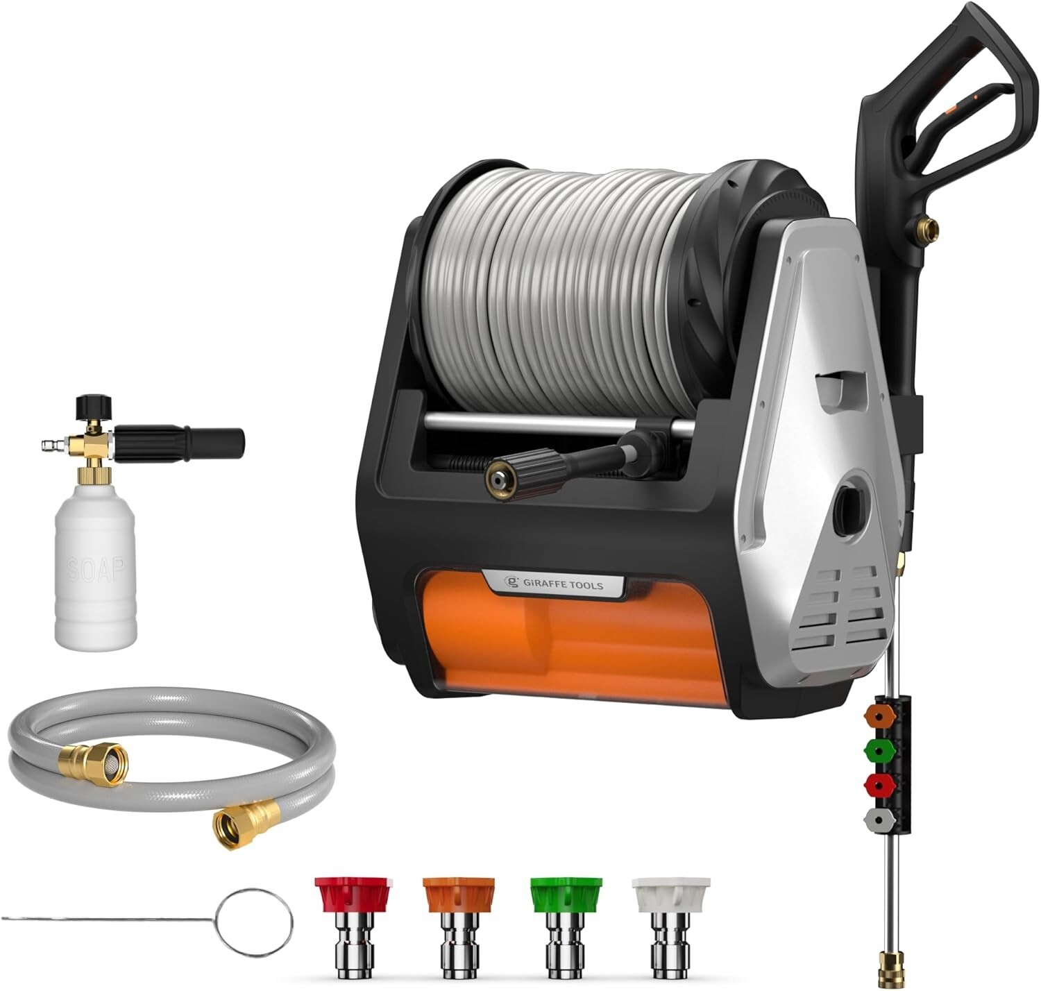Giraffe Tools 1.6 GPM Electric Power Pressure Washer 100FT Hose Max 3700 PSI gallery