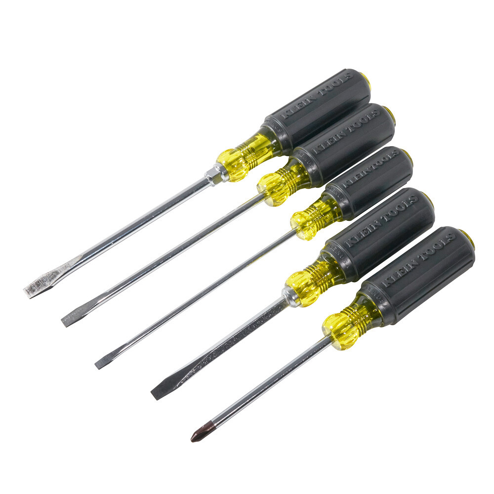 Klein Tools 85075 Cushion-Grip Screwdriver Set, Yellow and Black, 5-Piece gallery