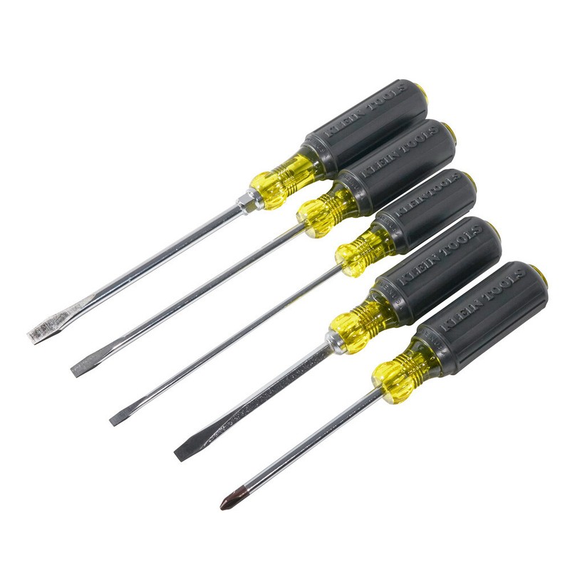 Klein Tools 85075 Cushion-Grip Screwdriver Set, Yellow and Black, 5-Piece gallery