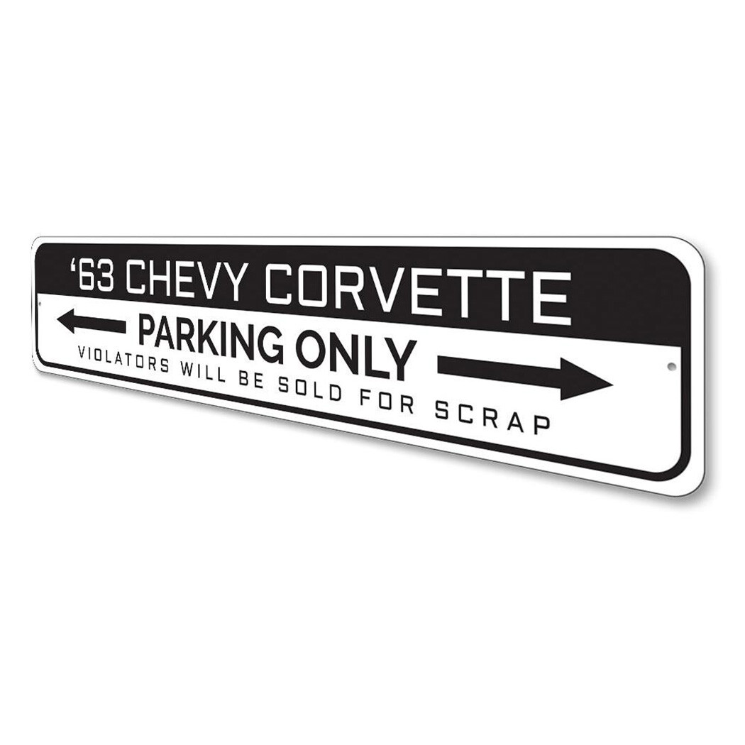 Chevy Parking Sign Corvette Owner Aluminum Metal Plaque Sign gallery
