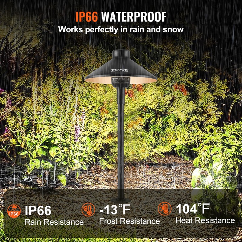 VEVOR 12 Pack Low Voltage Landscape Path Lights 12-24V Outdoor LED Pathway Light gallery