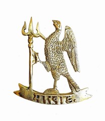 Brass Marwar Logo Monogram Eagel Holding Trishul Symbol Wall Hanging Decor