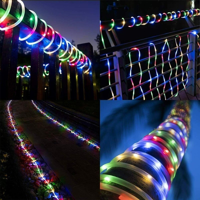 LED Solar Strips String Lights Powered Rope Fairy Hanging Outdoor Garden Patio gallery