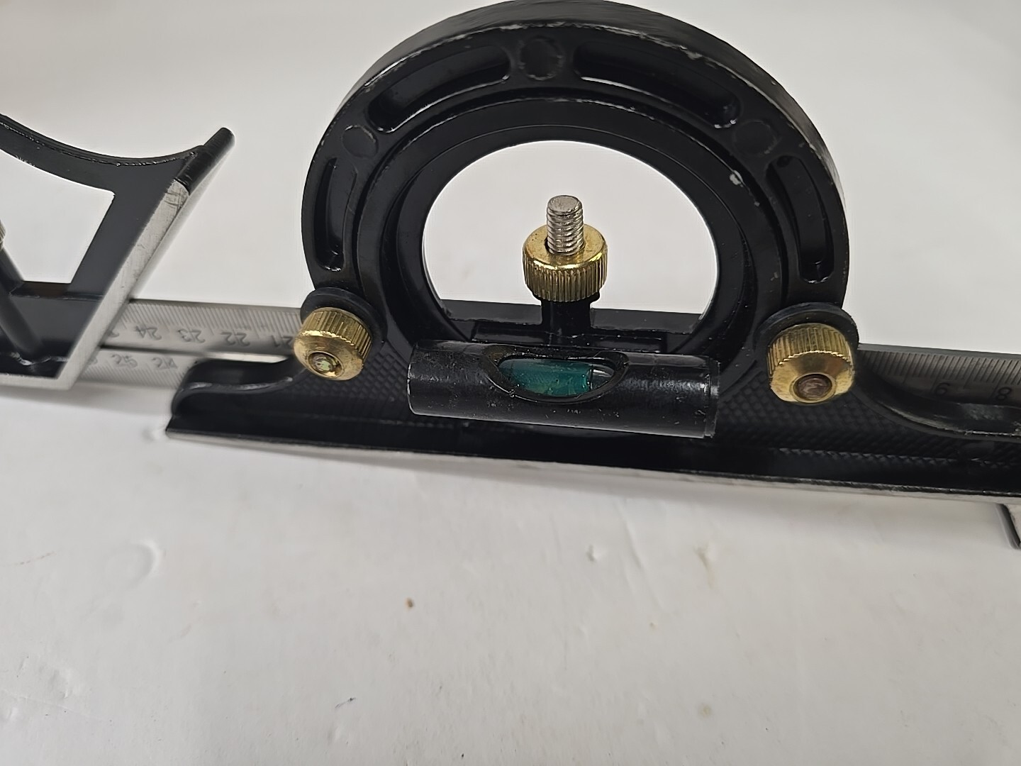 12" 30cm Adjustable Sliding Square Ruler & Protractor Combination Measuring Tool gallery