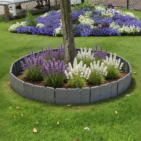 Interlocking No Dig Landscaping Edging Decor Stone Look Plastic Flower Beds Tree gallery