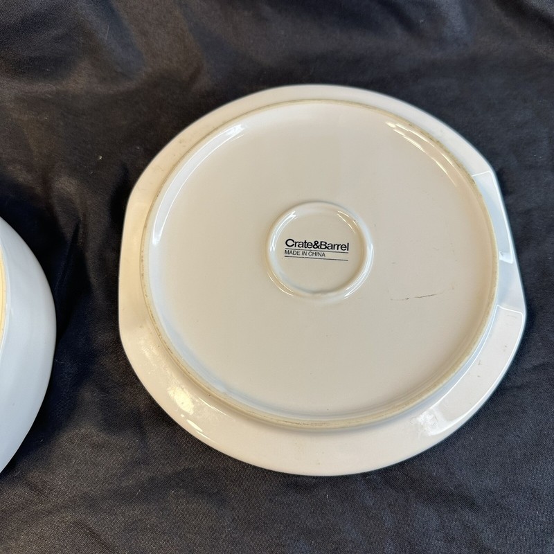 Crate & Barrel Brie Cheese Baker Baking Dish Server Keeper 2 Pc. Vent Holes EXC gallery