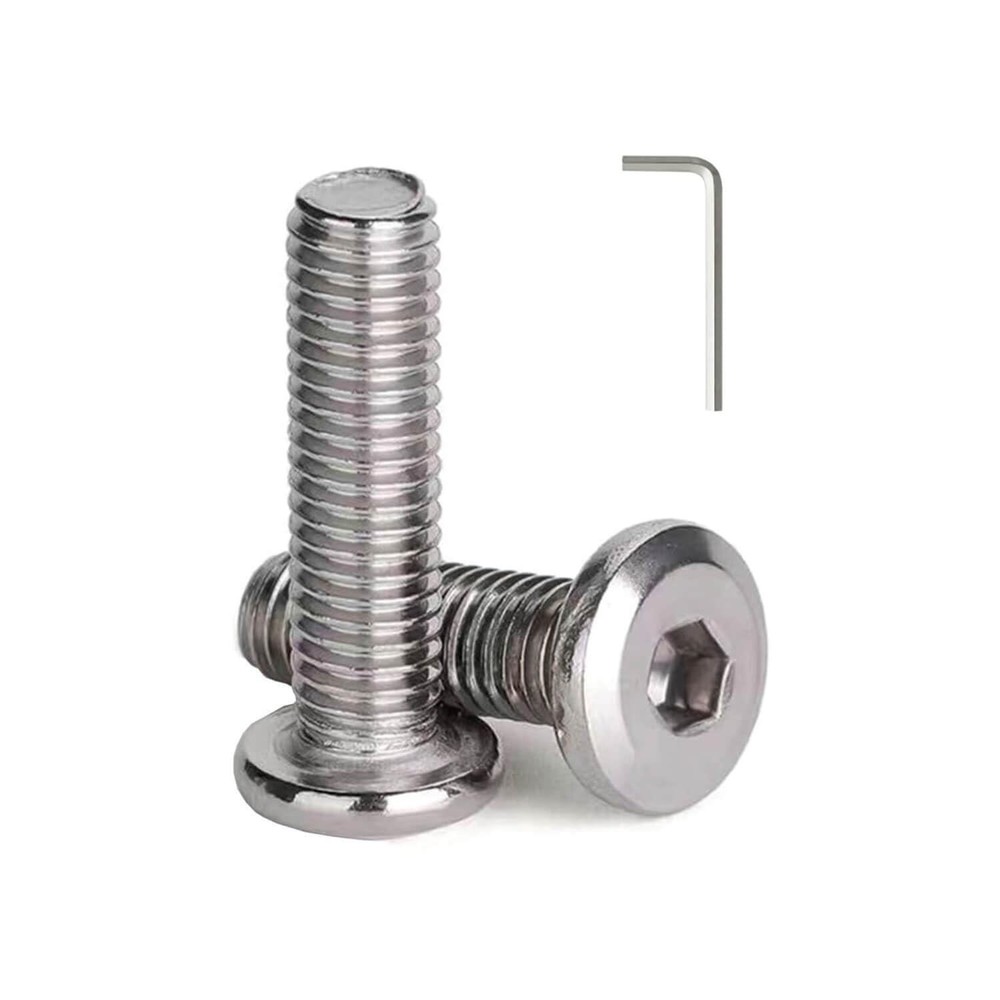 M5 x 50mm (20 Pack) Metric Flat Head Hex Socket Cap Screws Bolts, 304 Stainle...