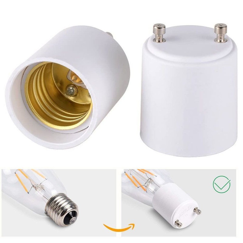 10 Light Socket Adapter Screw Base GU24 To E26 E27 Bulb Lamp Converter Connector gallery