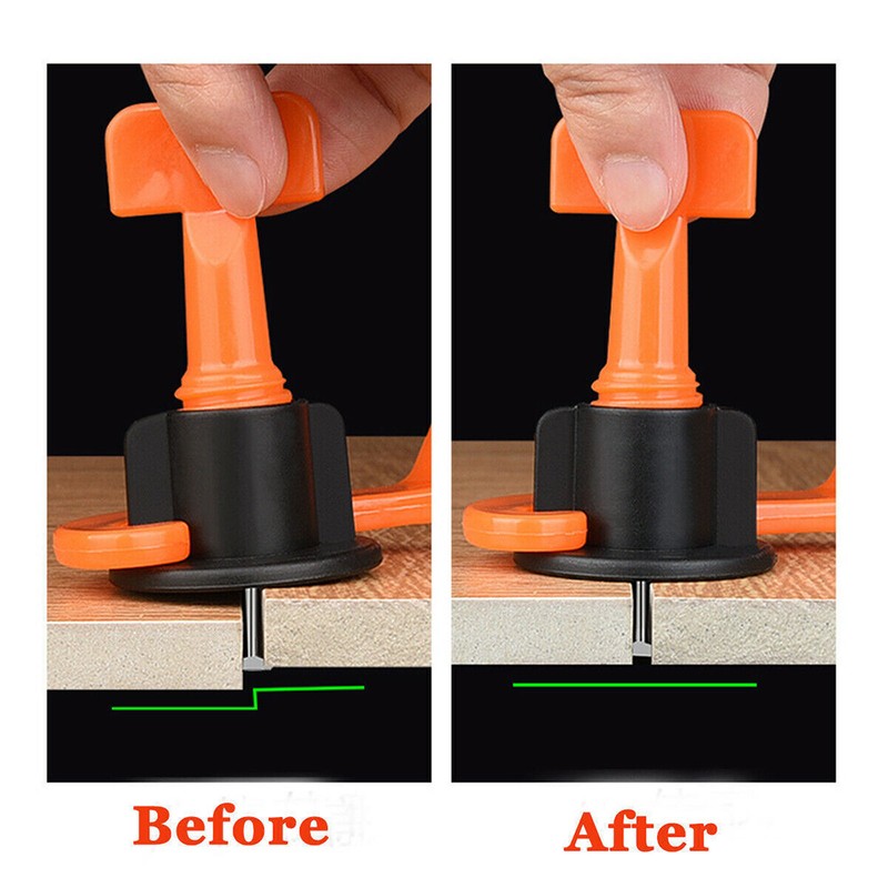 100PC-400pcs Tile Leveling System Kit Reusable Tile Spacer Wall Floor Clips Tool gallery
