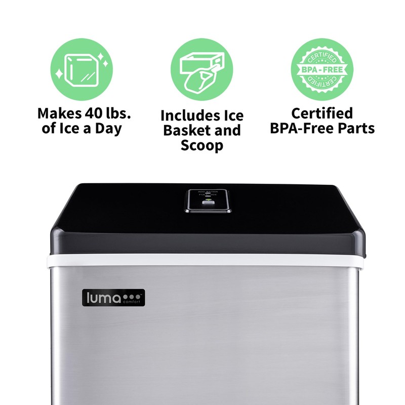 Clear Ice Cube Maker Machine | First Cubes in 15 Minutes, 40 lbs. of Ice in 2... gallery