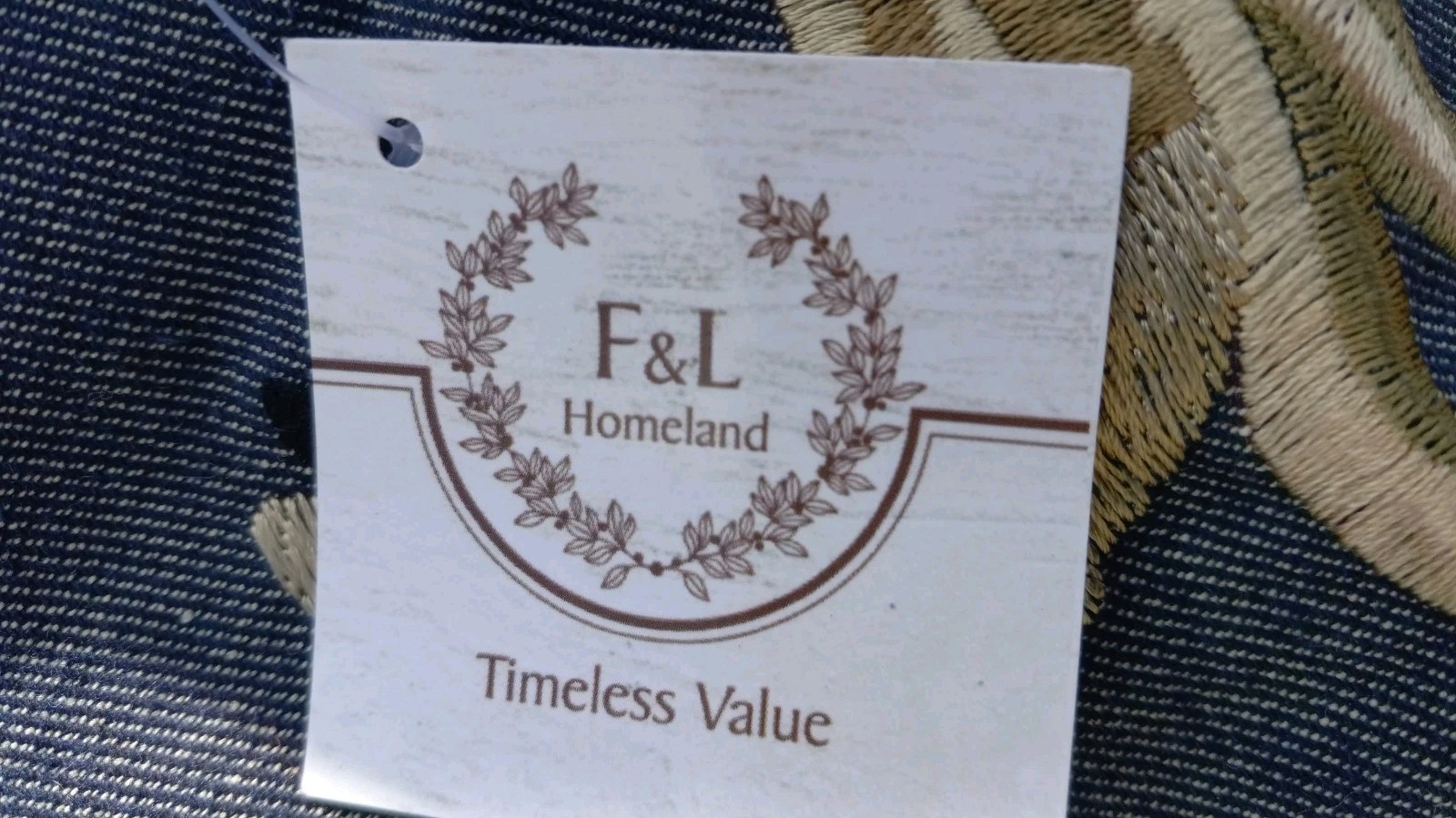 F & L Homeland Embroidered Apron Olive Tree Greece Spellout NWT Made In Greece gallery