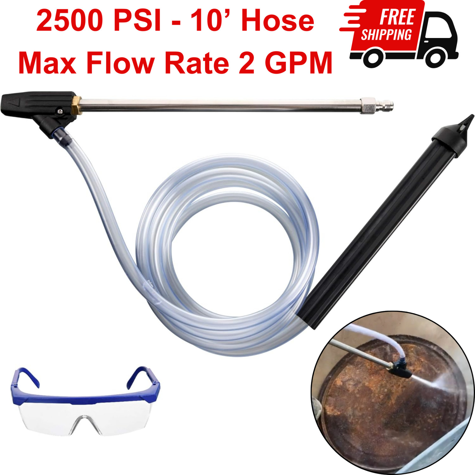 Pressure Washer Sandblasting Kit, Wet Sandblaster Attachment, 2500 PSI, 1/4" QC gallery