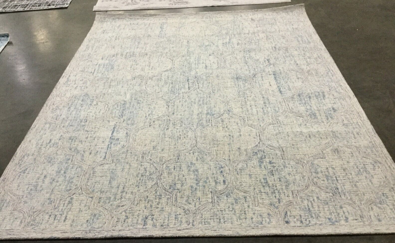 IVORY / LIGHT BLUE 8' X 10' Broken Thread Rug Reduced Price 1172655633 ABT474B-8 gallery