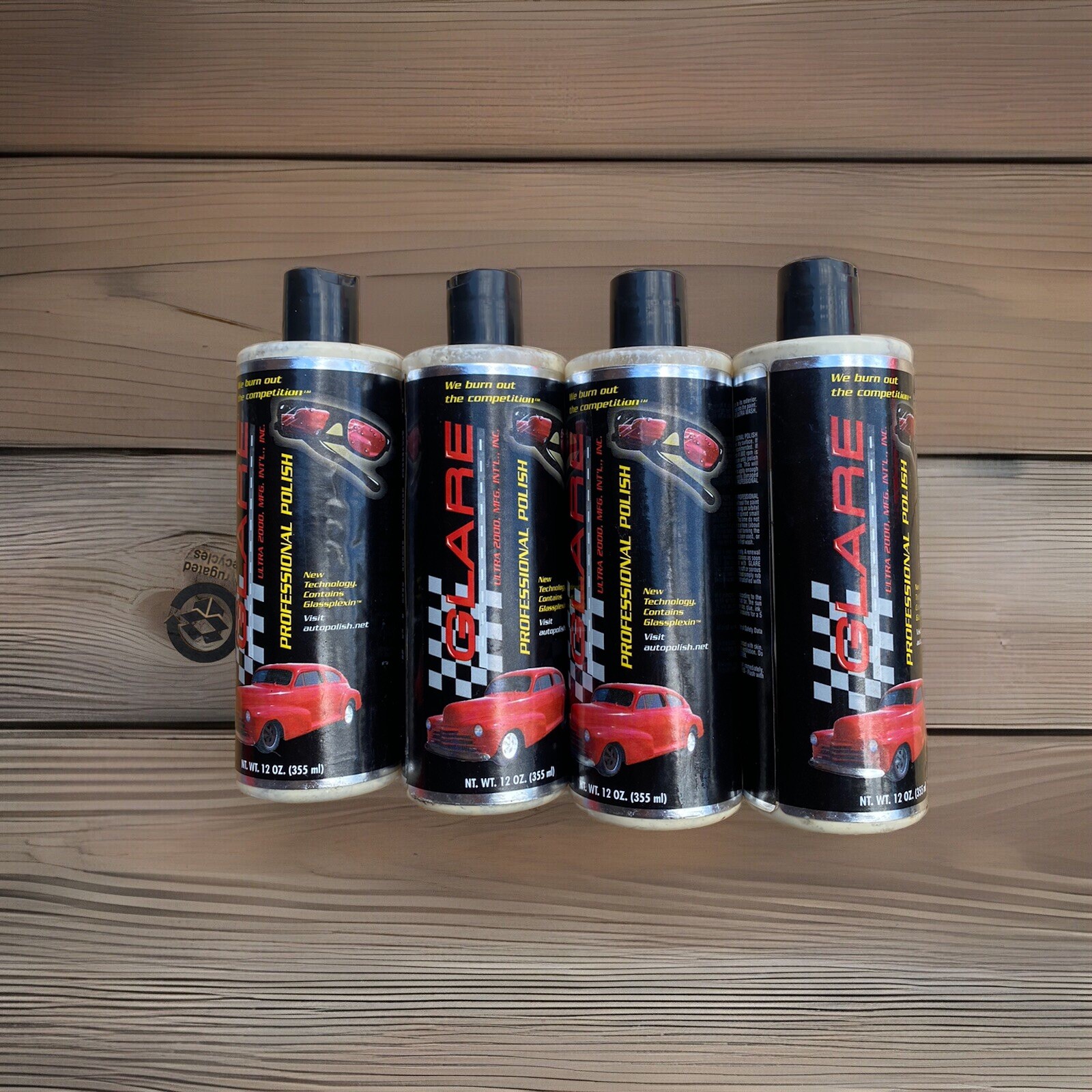 GLARE Ultra 2000 PROFESSIONAL AUTO CAR PAINT POLISH WAX 12OZ 4 BOTTLE LOT NEW! gallery