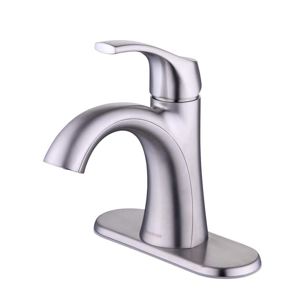 Glacier Bay Arnette Single Handle Single Hole Bathroom Faucet in Brushed Nickel gallery
