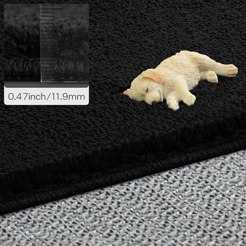 Solid Washable Area Rug - 5x7 Medium Pile Faux Cashmere Carpet for Living Room gallery