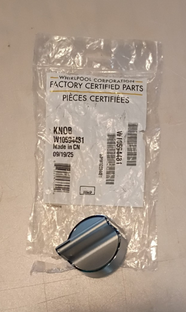 SEE PICS - Genuine OEM Whirlpool W10594481 Control Knob gallery