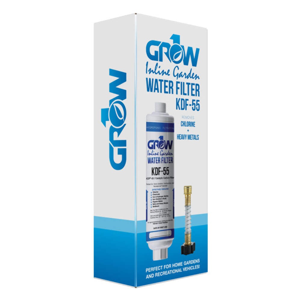 GROW1 -55 Inline Water Hose Filter | Garden, Pool, Spa, RV, Outdoor | 40k Gallon gallery